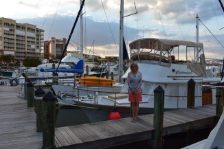 Jane at our mooring in Cocoa